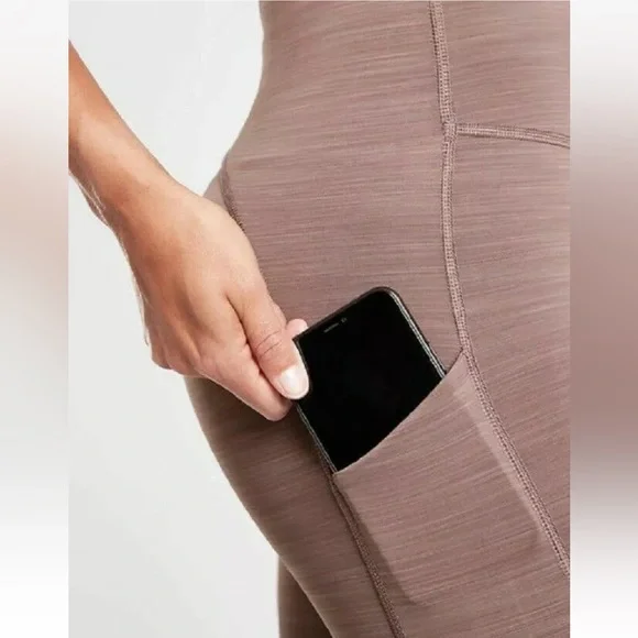 Athleta Almond Ultimate Stash Pocket Tight - Picture 2 of 7